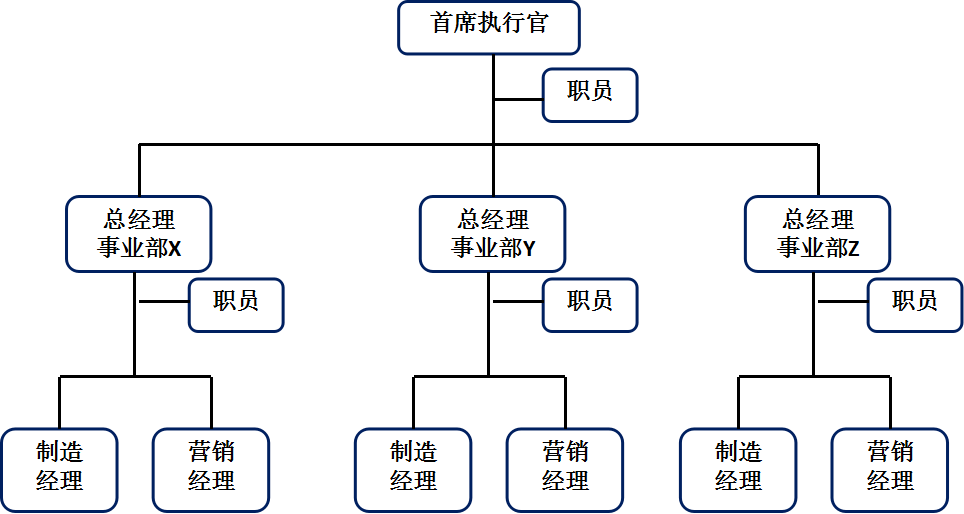 事业部组织结构示意图